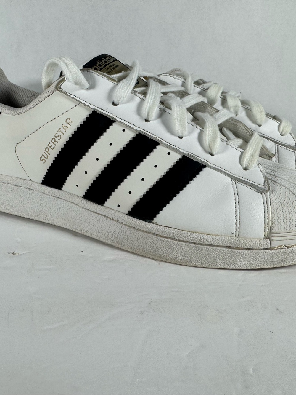 Adidas Superstar Shell Toe White Black Sneakers Mens 6.5 Womens 7.5 CG7154
